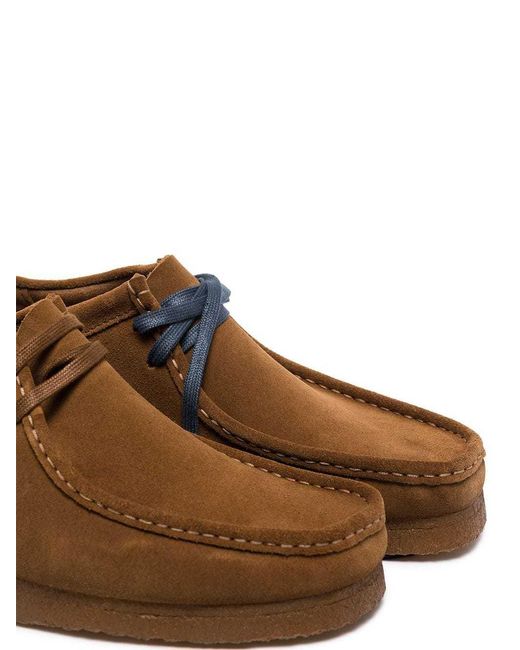 Clarks Brown Moccasin Lace-Up Boots for men