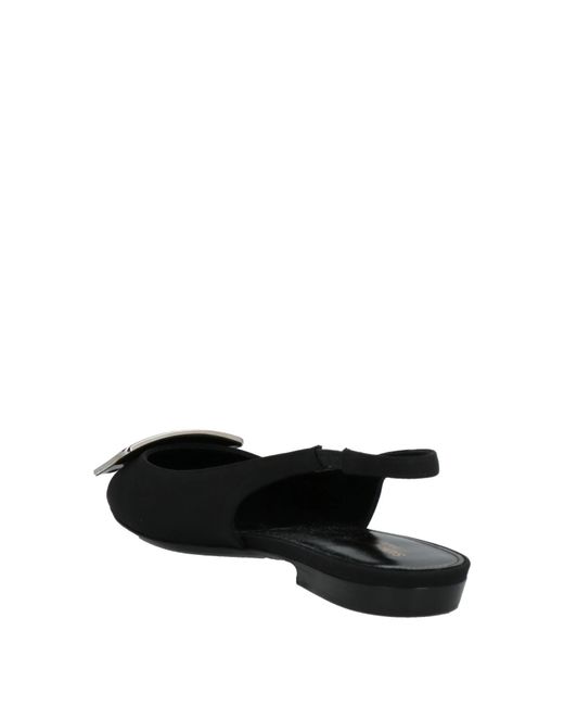 Saint Laurent Black Solid Color Flat Shoes