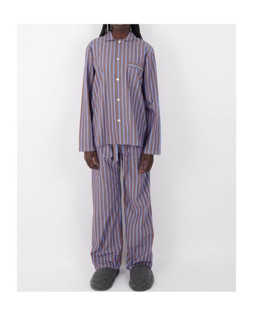 Tekla Purple Striped Pajamas for men