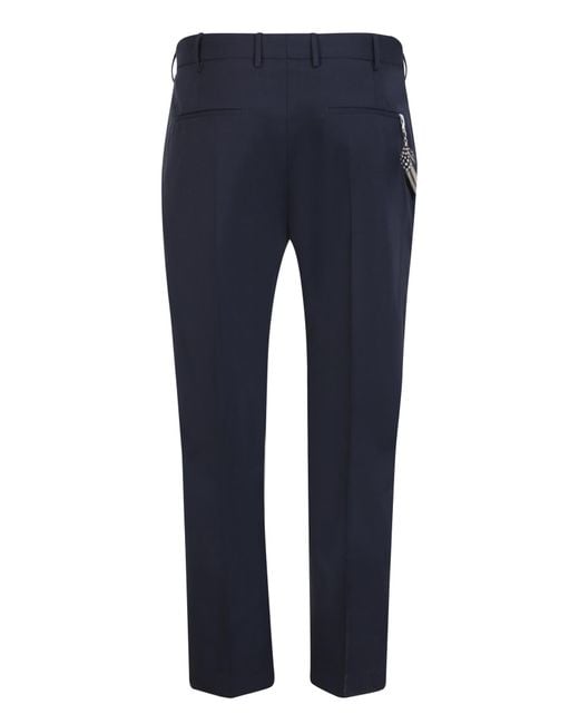 Pt Pantaloni Black Pantaloni Torino Wool Blend Slacks for men
