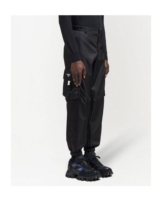 Prada Black Straight Leg Cargo Pants for men