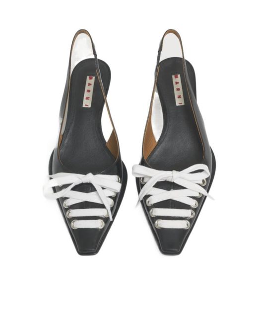 Marni Multicolor Leather Kat Slingback Pumps