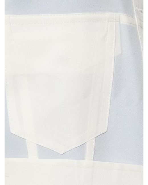 Comme des Garçons Blue Twill Garment Printed Casual Jacket for men