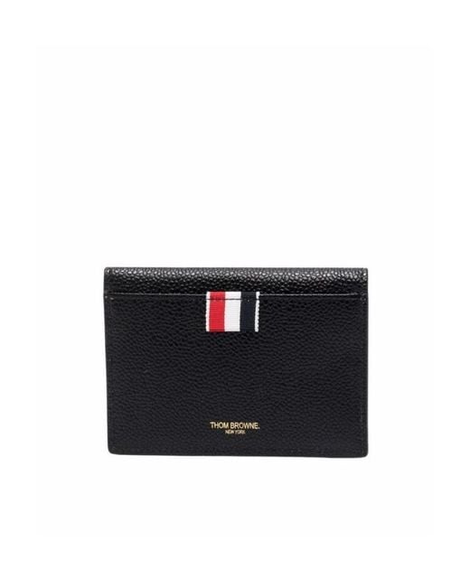 Thom Browne Black Rwb Striped Cardholder