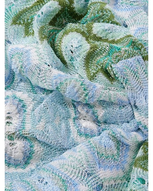 Missoni Blue Twisted Turban Head Wrap