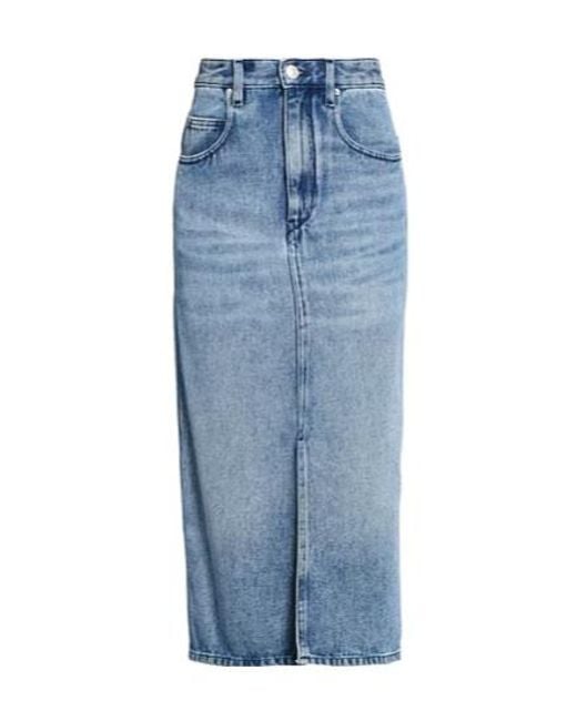 Isabel Marant Blue Denim Pencil Skirt