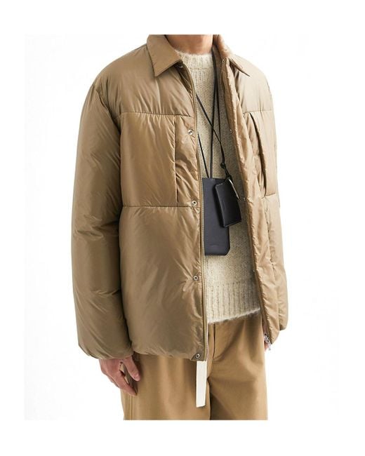 Jil Sander Brown Padded Down Jacket for men