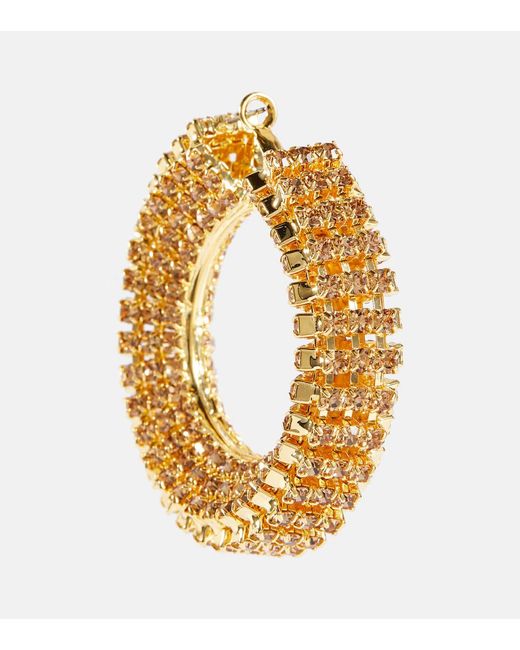 Magda Butrym Metallic Crystal-Embellished Hoop Earrings