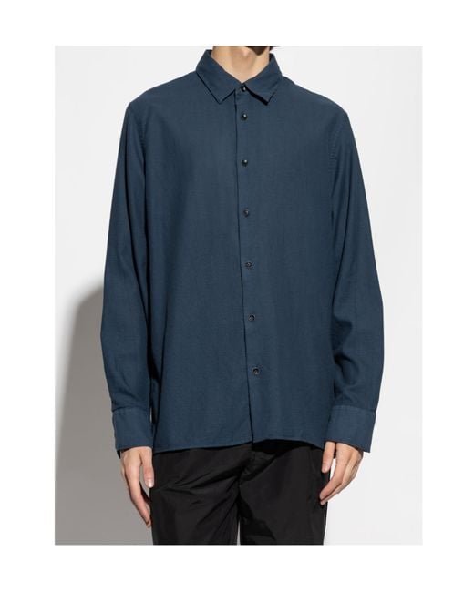 Rag & Bone Blue Textured Button-Up Shirt for men