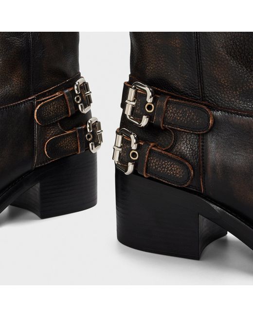 Chloé Black Solid Color Biker Boots
