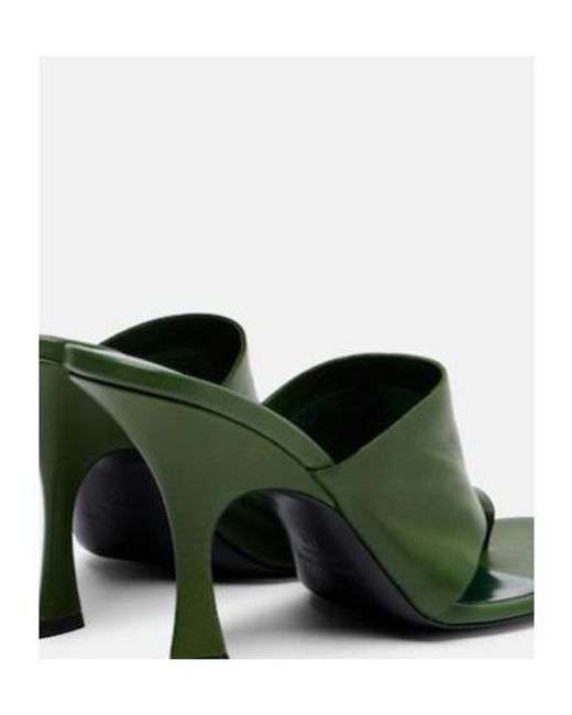 Magda Butrym Green Leather Thong Sandals
