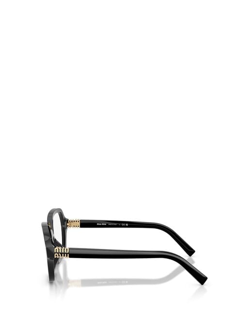 Miu Miu Black Eyewear Square Frame Glasses