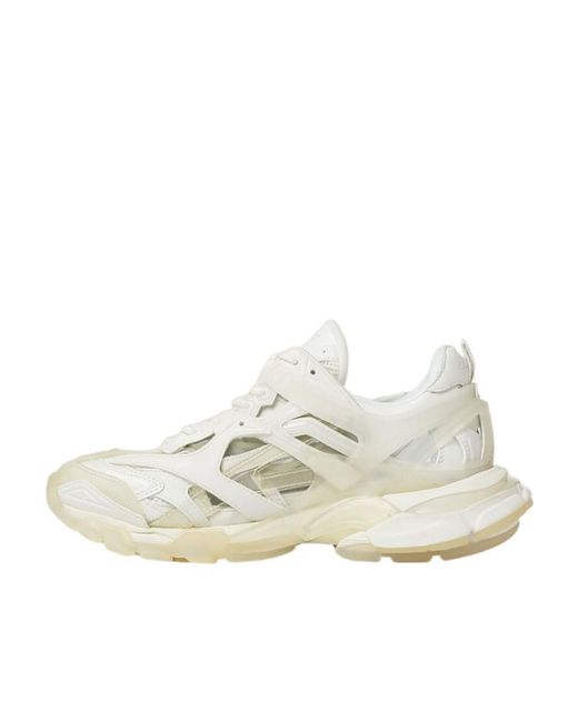 Balenciaga White Track 2.0 Lace-Up Sneakers
