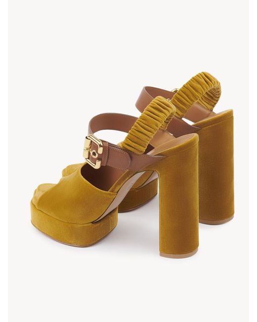 Chloé Metallic Chloé Aria Platform Sandals