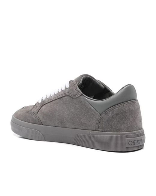 Off-White c/o Virgil Abloh Gray New Low Vulcanized Lace-Up Sneakers for men