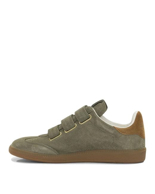 Isabel Marant Green Beth Touch-Strap Sneakers