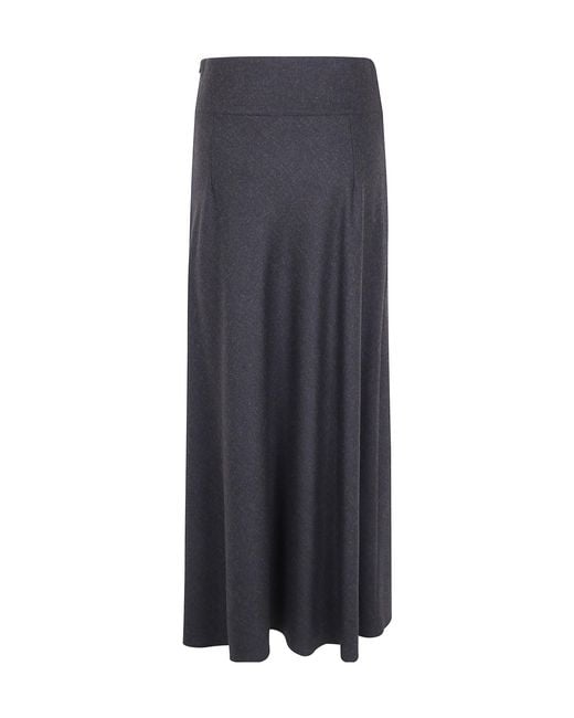 D.exterior Blue Lace-Up Detail Skirt
