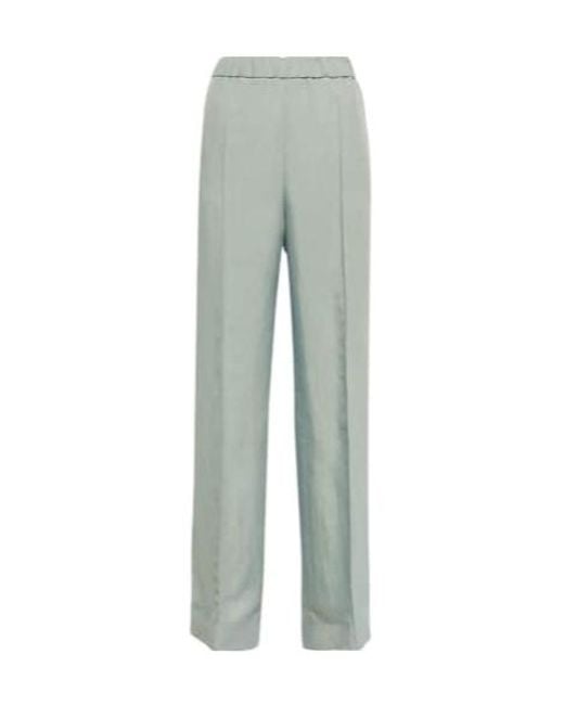 Jil Sander Gray High-Rise Wide-Leg Pants