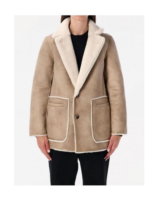 Urbancode Natural Single-Breasted Faux Fur Coat