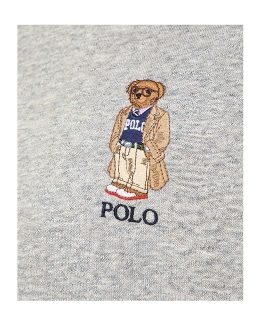 Polo Ralph Lauren Gray Polo Bear Fleece Hoodie for men