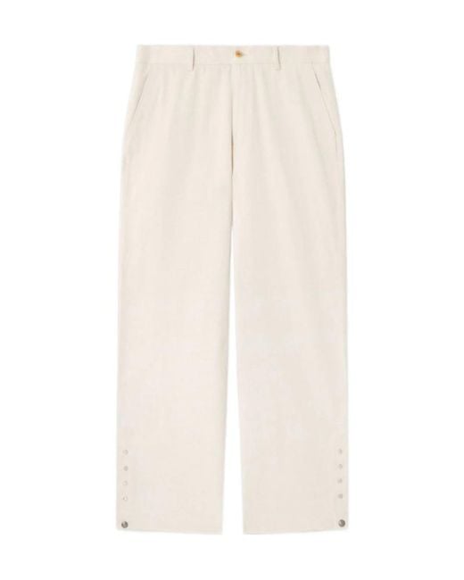 Palm Angels White Wide Leg Trousers for men