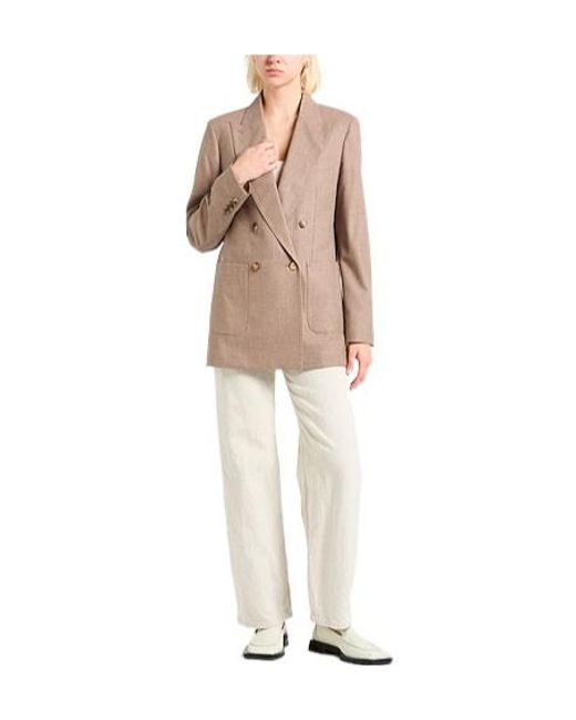 Max Mara Natural Double-Breasted Blazer