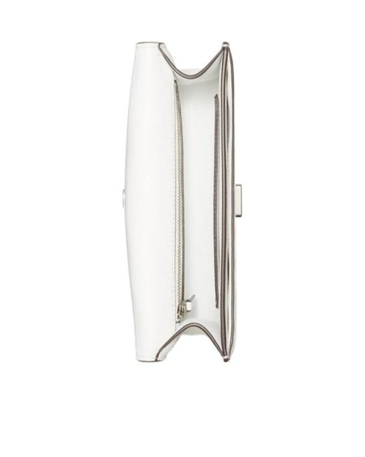 Tory Burch White Fleming Small Convertible Shoulder Bag