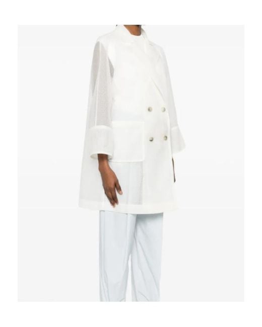 Herno White Patch-Pocket Coat