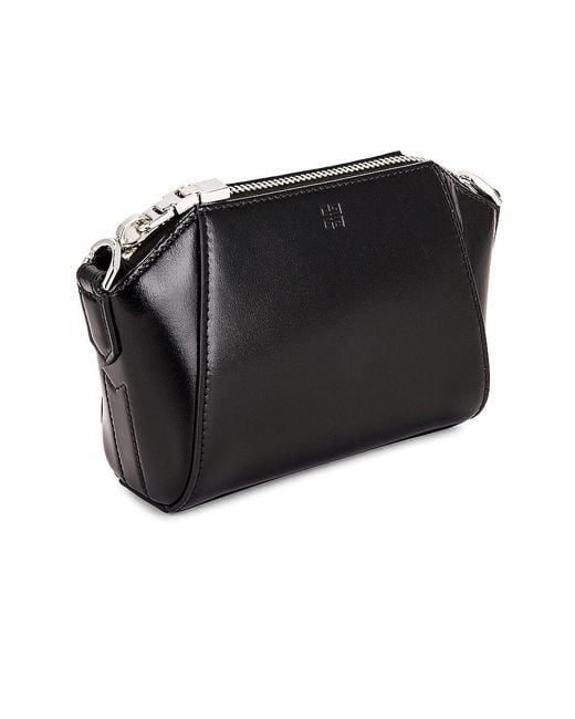 Givenchy Black Antigona Logo Embossed Crossbody Bag