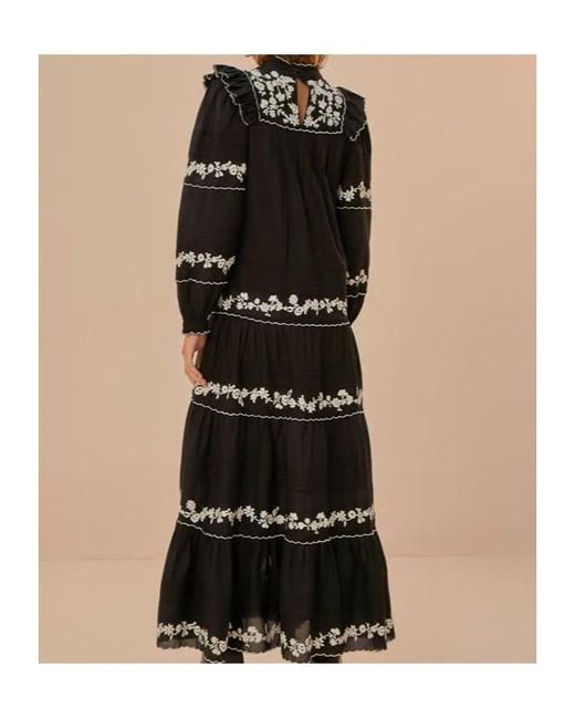 Farm Rio Black Long Sleeve Dress