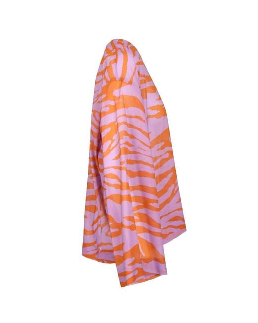 The Attico Pink The V-Neck Animal Print Top