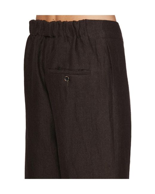 Uma Wang Black Brown Paxton Trousers for men