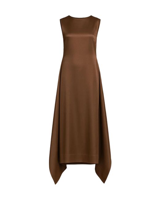 Alberta Ferretti Brown Sleeveless Long Dress