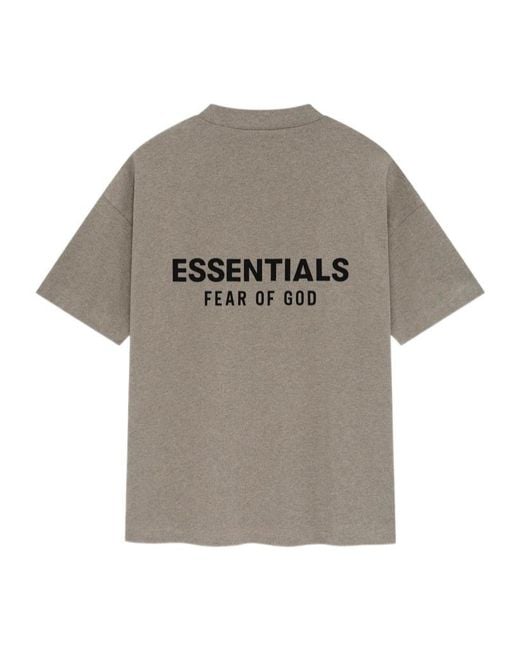 Fear Of God Gray Classic Logo T-Shirt for men