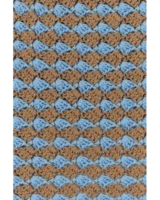 Prada Blue Two-Toned Crochet Mini Skirt
