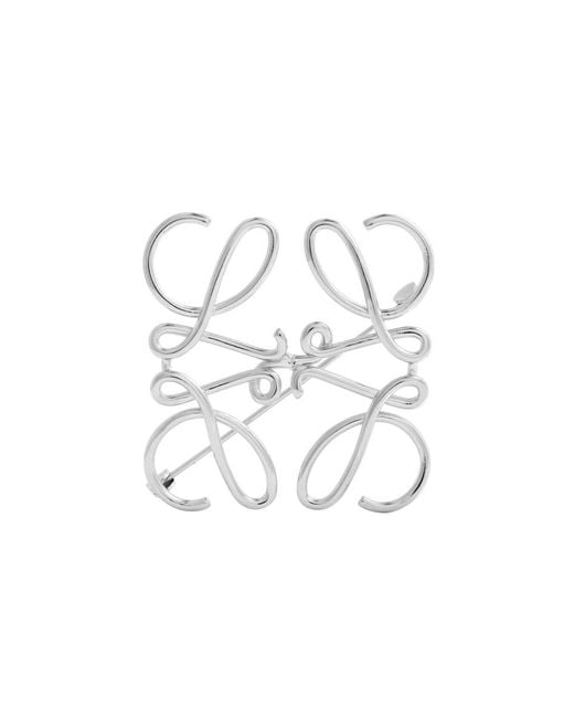 Loewe White Anagram Brooch