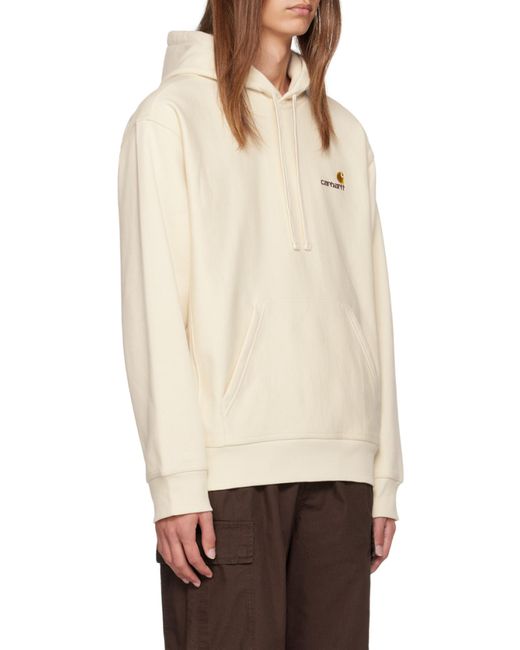 Carhartt White American Script Logo Hoodie for men