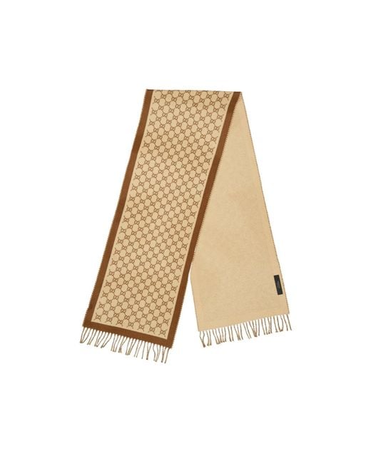 Gucci Natural Monogram Knitted Wool Scarf