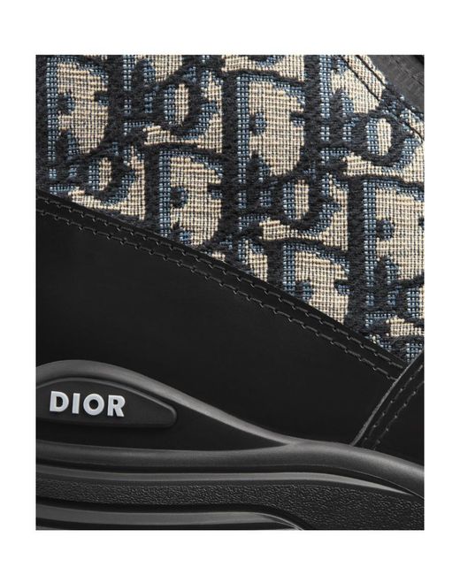 Dior Black Homme Monogrammed Lace-Up Boots for men