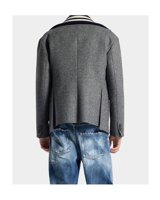 DSquared² Gray Tweed2 Osaka Blazer for men