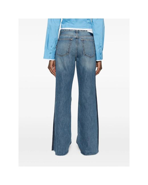Re/done Blue Frayed-Hem Jeans