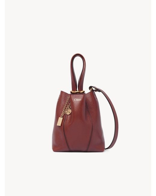 Chloé Red Small Chloé Spin Tote Bag