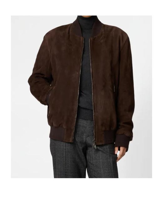 Tod's Brown Suede Bomber Jacket for men