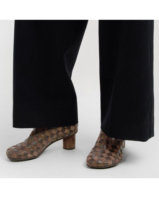 Bottega Veneta Brown Minimalist Ankle Boots