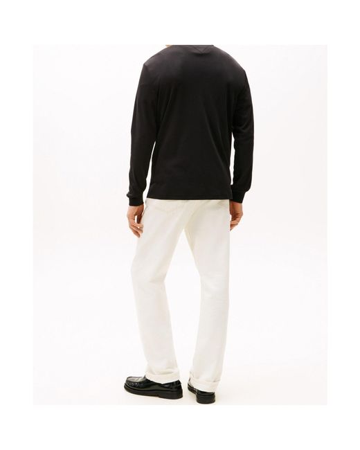 Tommy Hilfiger Black Long Sleeve Polo Shirt for men