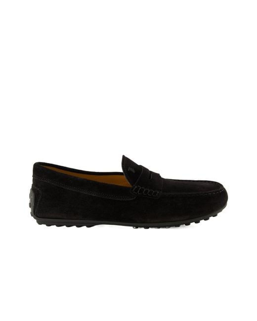 Tod's Black Round-Toe Loafers for men