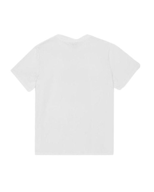 Ganni White Basic Jersey Kittens Relaxed T-Shirt
