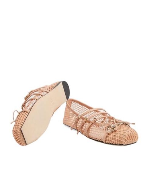 Gucci Pink Horsebit Ballet Flat
