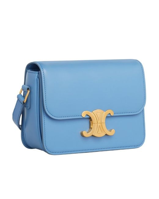 Céline Blue Teen Triomphe Bag