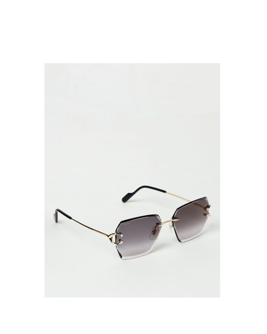 Cartier Metallic Square Frame Sunglasses
